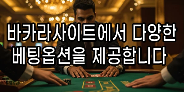 바카라사이트에서 다양한 베팅옵션을 제공합니다